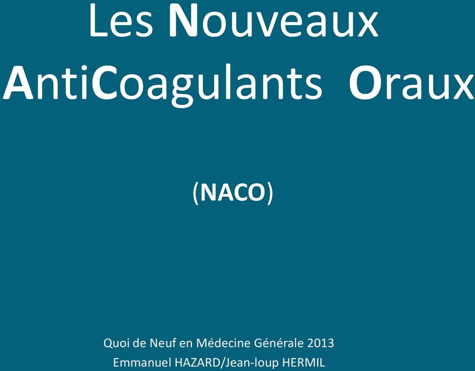Oraux (NACO)