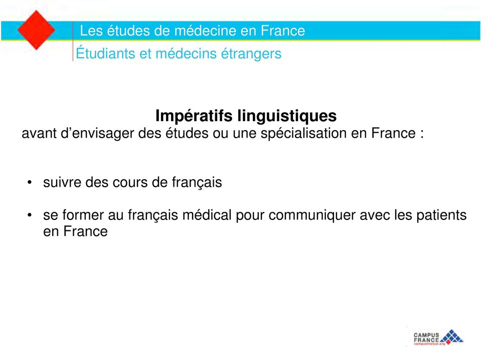 spécialisation en France : suivre des cours de français