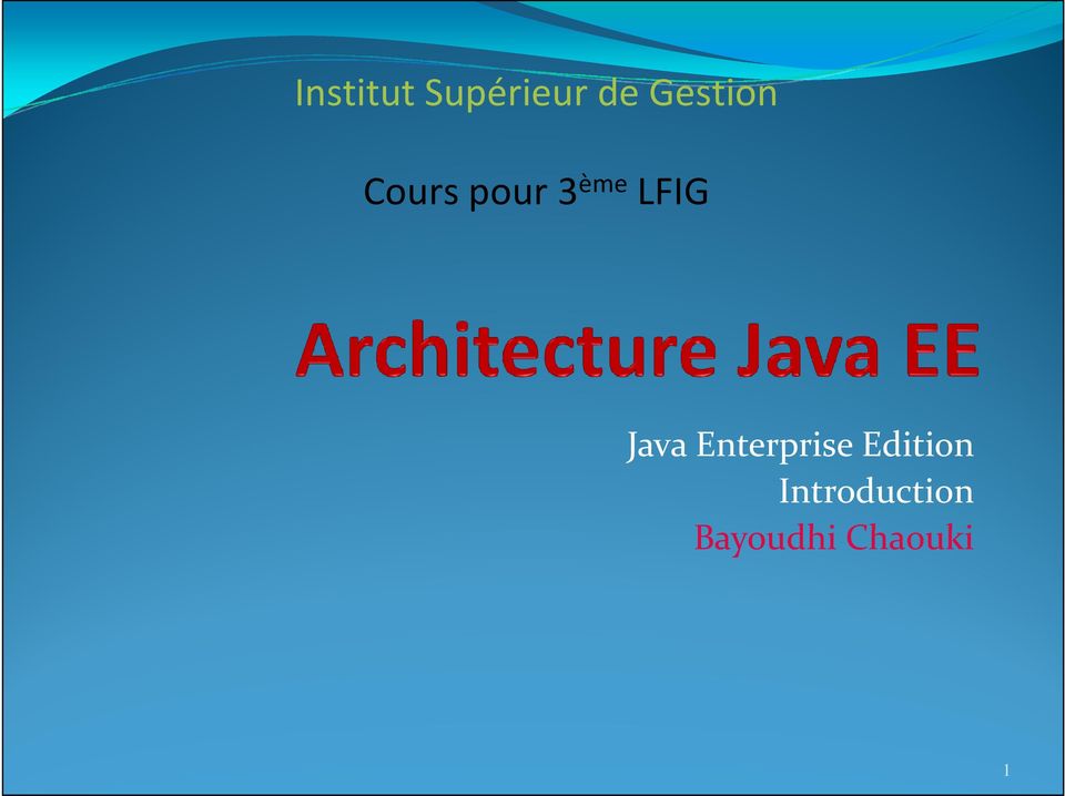 LFIG Java Enterprise