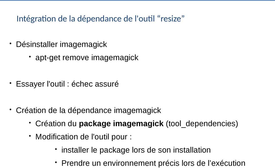 Création du package imagemagick (tool_dependencies) Modification de l'outil pour :