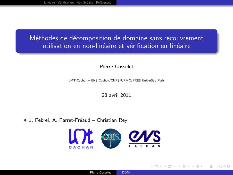 linéaire LMT-Cachan ENS Cachan/CNRS/UPMC/PRES