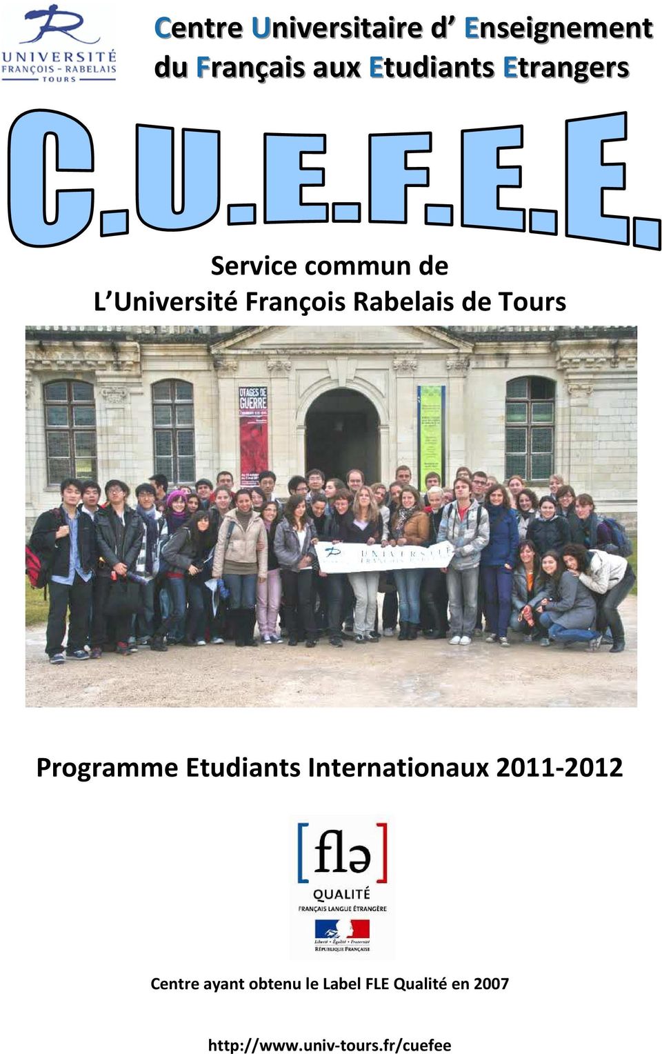 François Rabelais de Tours Programme Etudiants