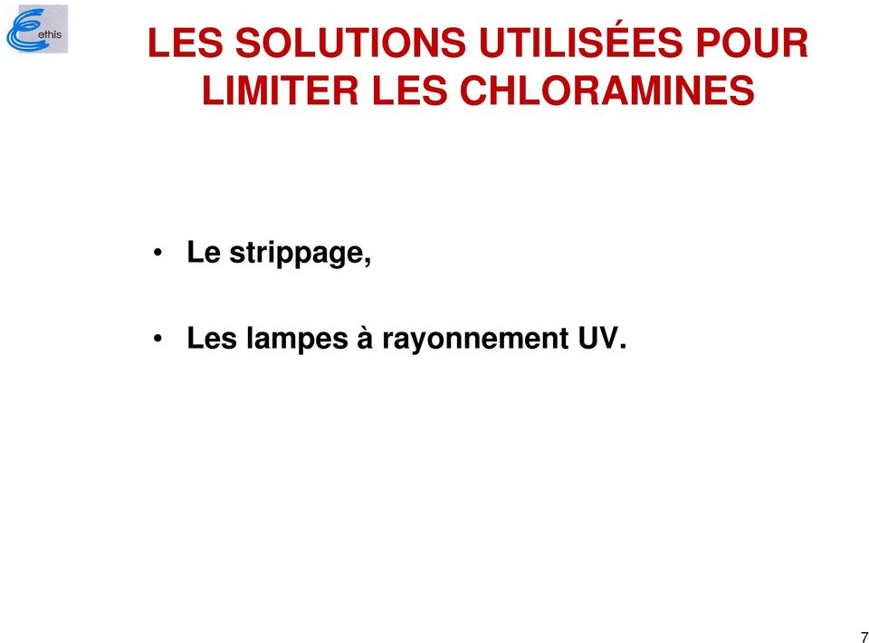 CHLORAMINES Le