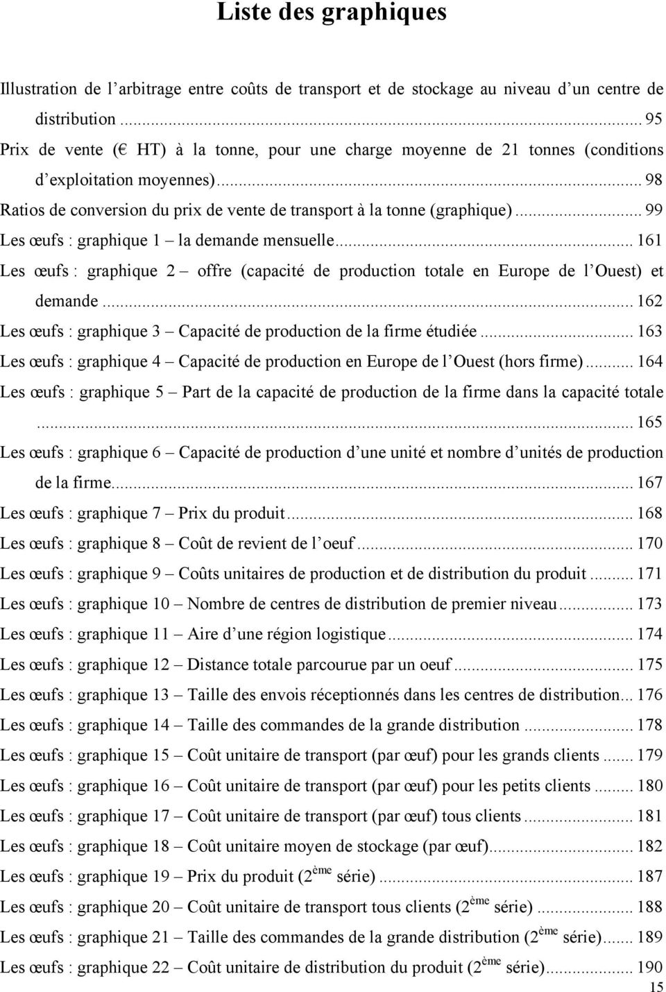 .. 99 Les œufs : graphique la demande mensuelle... 6 Les œufs : graphique offre (capacité de production totale en Europe de l Ouest) et demande.