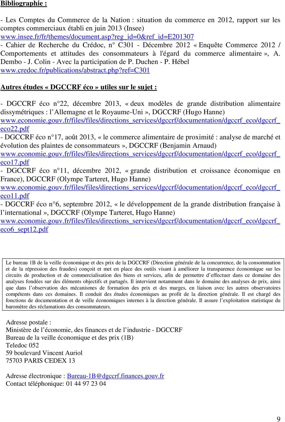 Colin - Avec la participation de P. Duchen - P. Hébel www.credoc.fr/publications/abstract.php?