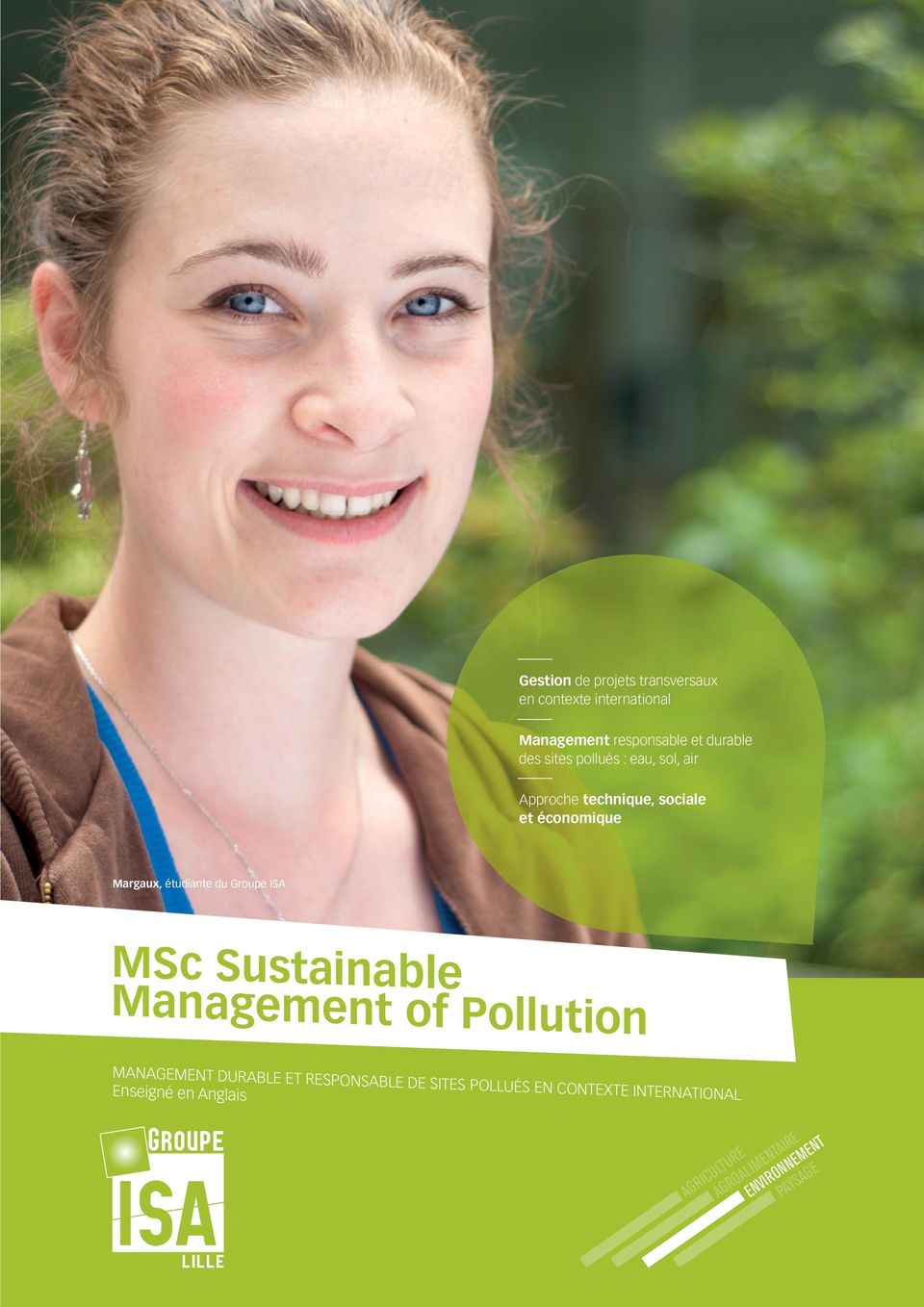Groupe ISA MSc Sustainable Management of Pollution MANAGEMENT DURABLE ET RESPONSABLE DE SITES