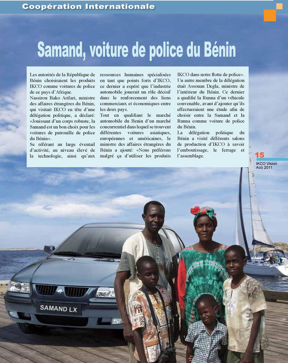 voitures de patrouille de police du Bénin».