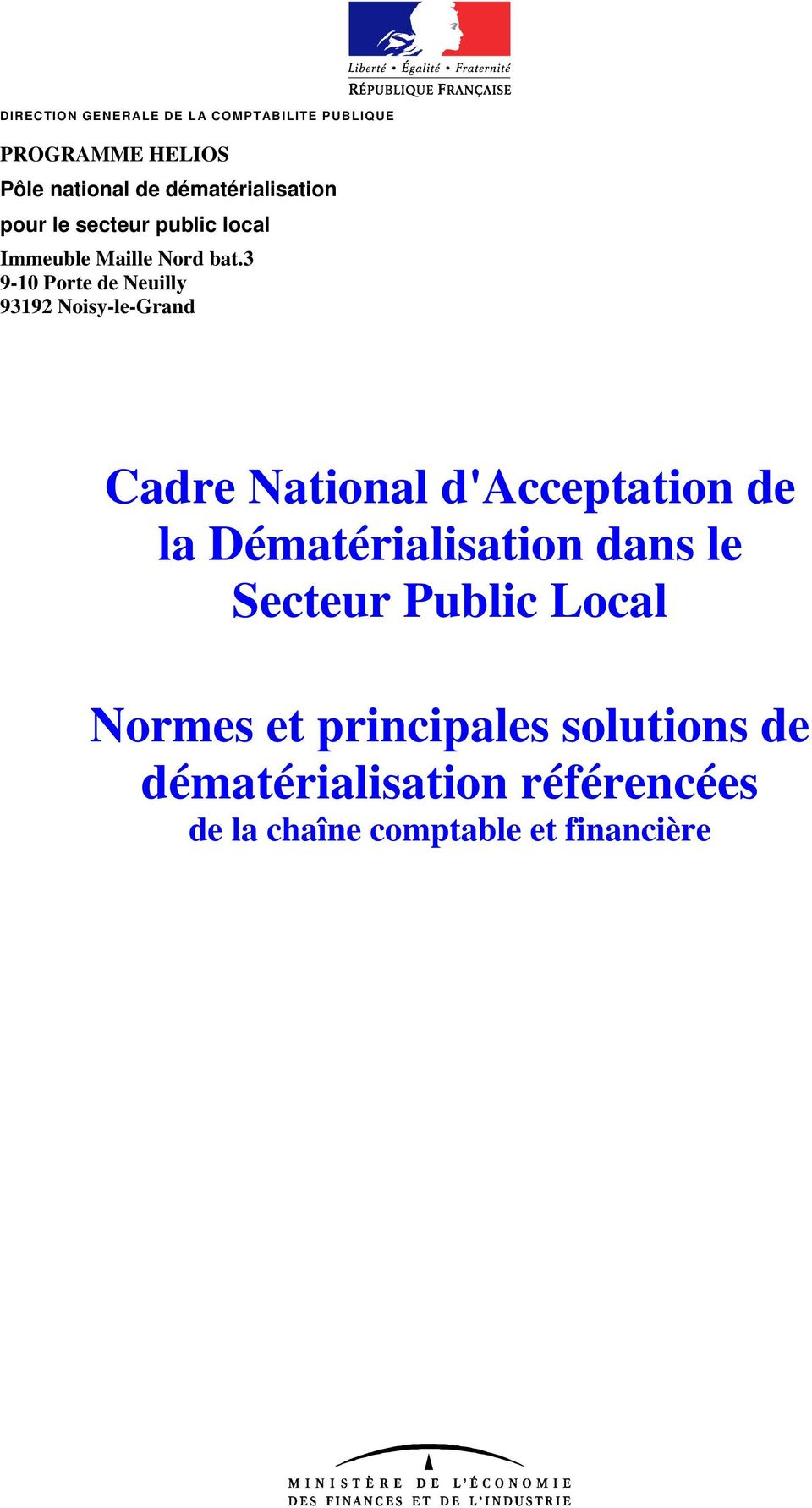 3 9-10 Porte de Neuilly 93192 Noisy-le-Grand Cadre National d'acceptation de la