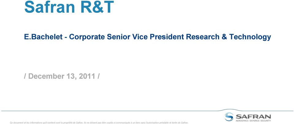 Research & Technology / December 13, 2011