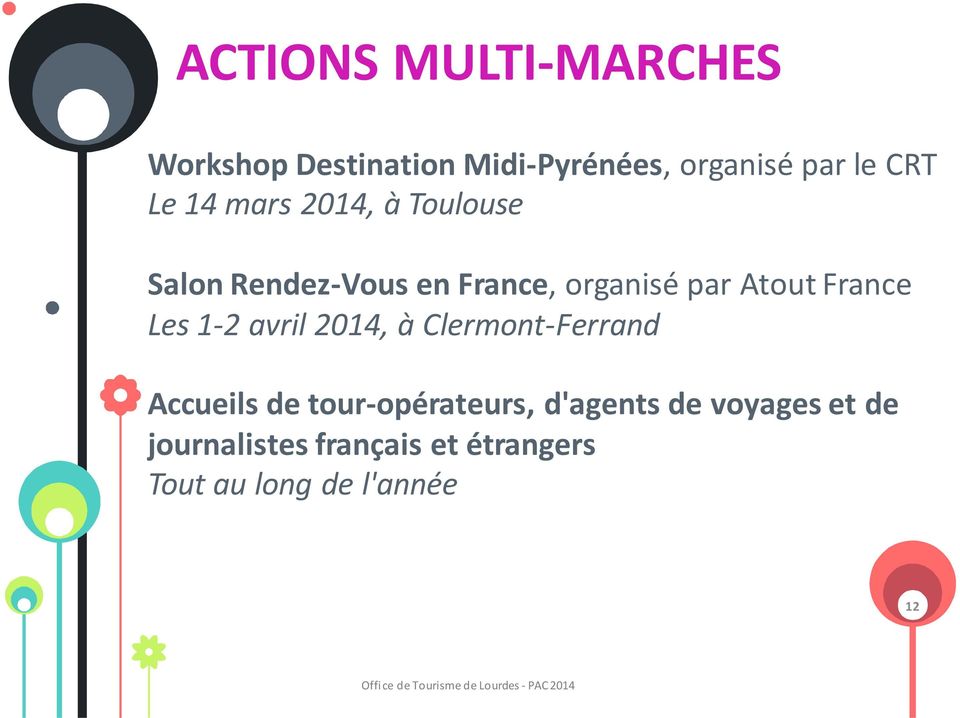 France Les 1-2 avril 2014, à Clermont-Ferrand Accueils de tour-opérateurs,
