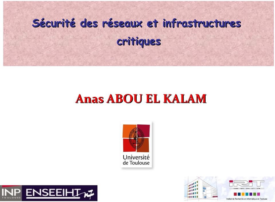 infrastructures