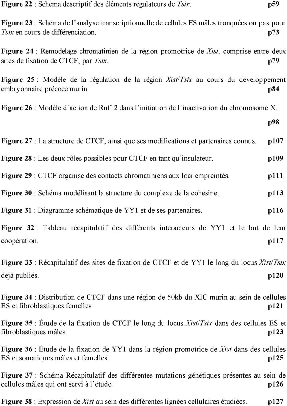 p79 Figure 25 : Modèle de la régulation de la région Xist/Tsix au cours du développement embryonnaire précoce murin.
