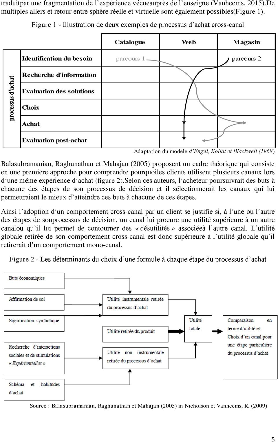 Figure 1 - Illustration de deux exemples de processus d achat cross-canal Catalogue Web Magasin Identification du besoin parcours 1 parcours 2 Recherche d'information Evaluation des solutions Choix