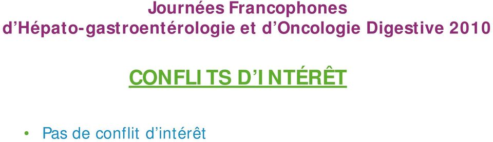 Oncologie Digestive 2010