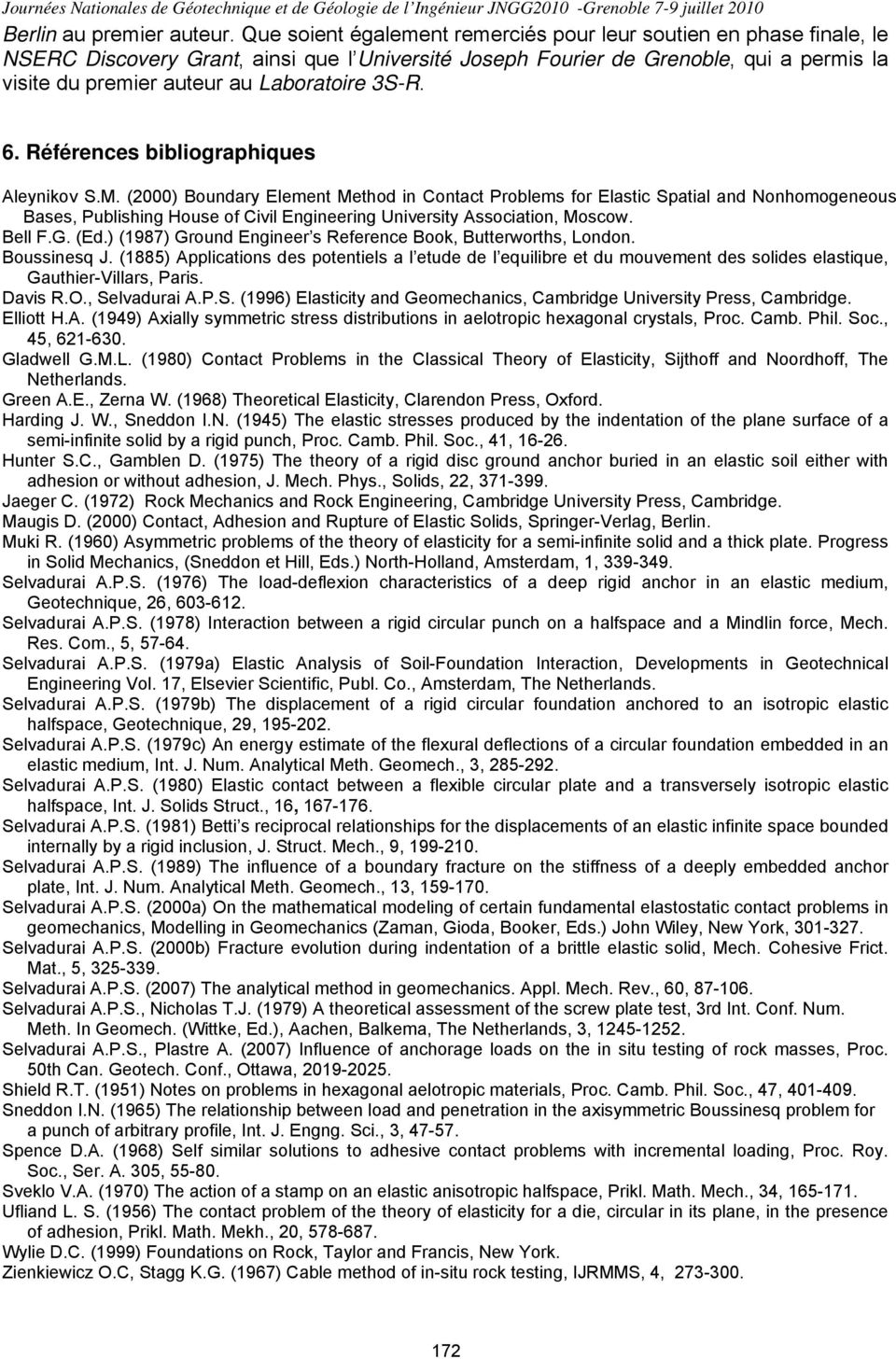 3S-R. 6. Références bibliographiques Aleynikov S.M.