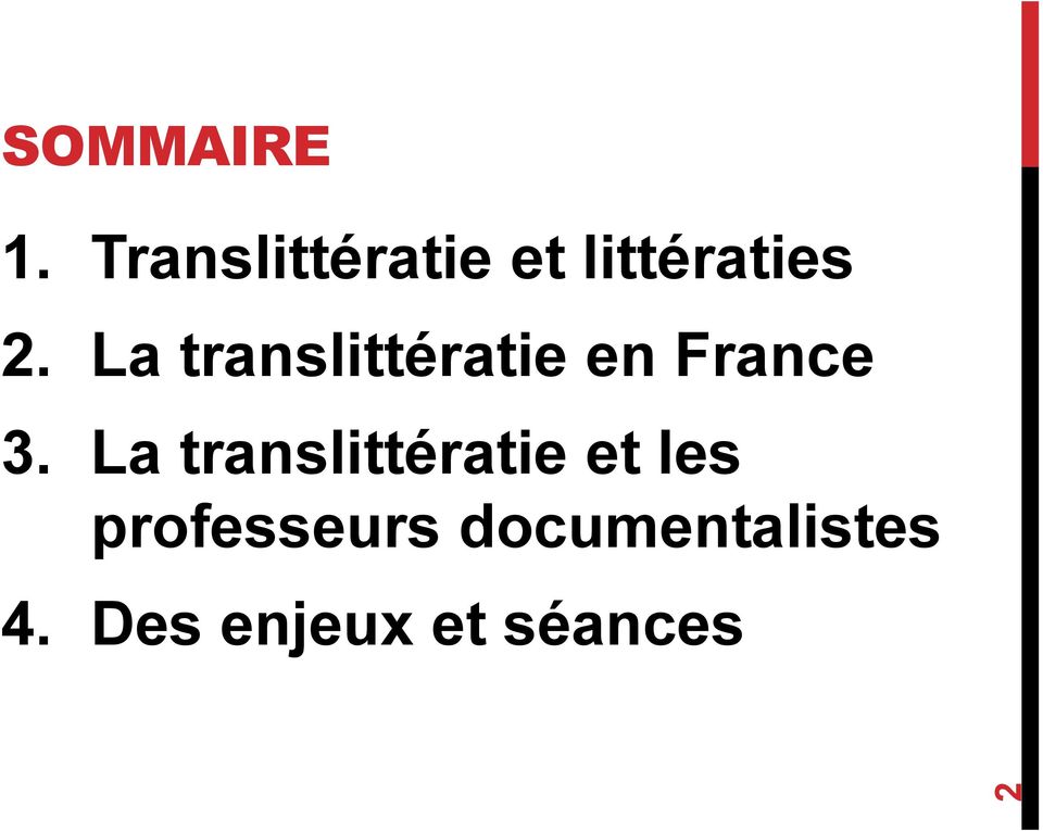 La translittératie en France 3.