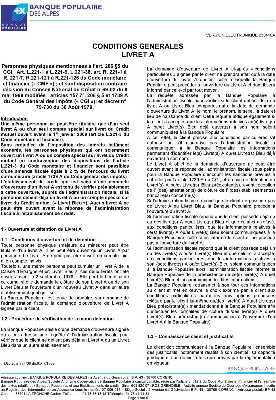 des impôts («CGI»); et décret n 79-730 du 30 Août 1979.