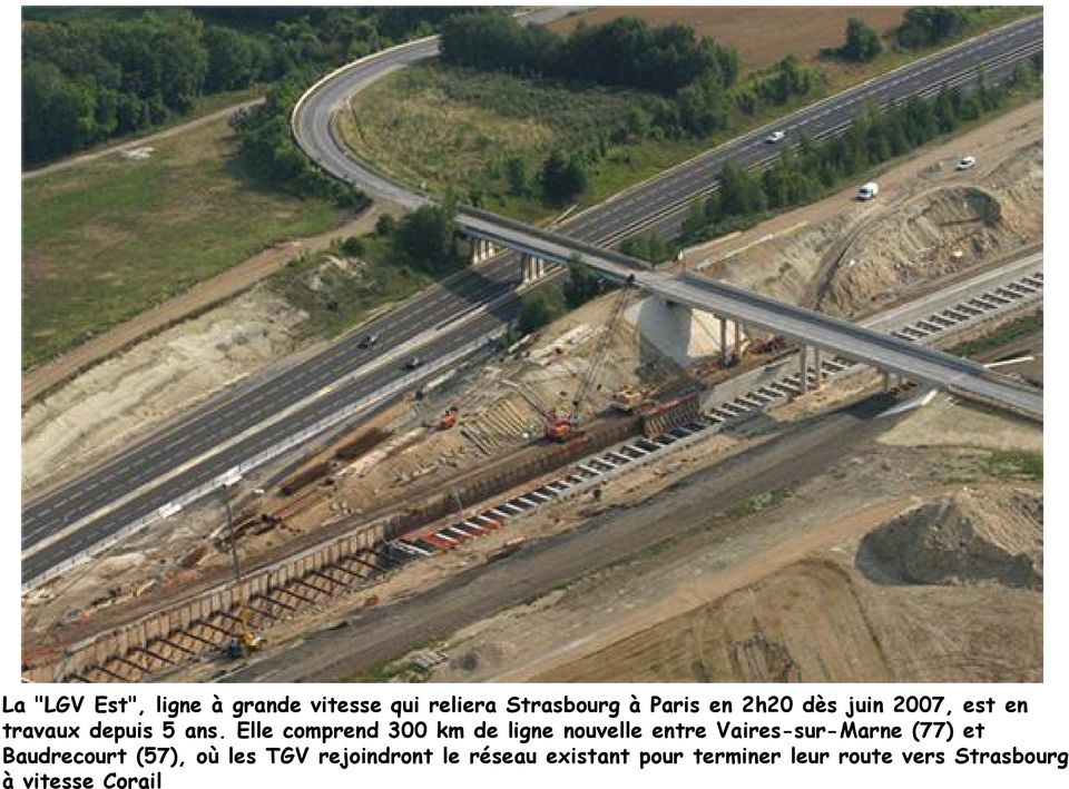 Elle comprend 300 km de ligne nouvelle entre Vaires-sur-Marne (77) et
