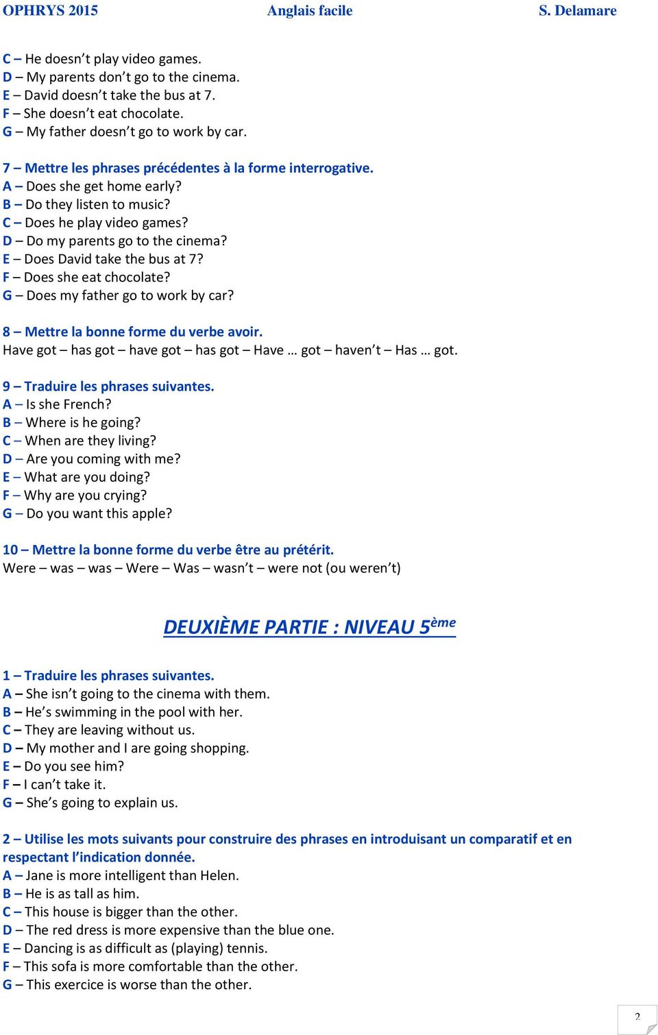 Exercices Complementaires Corriges Pdf Free Download