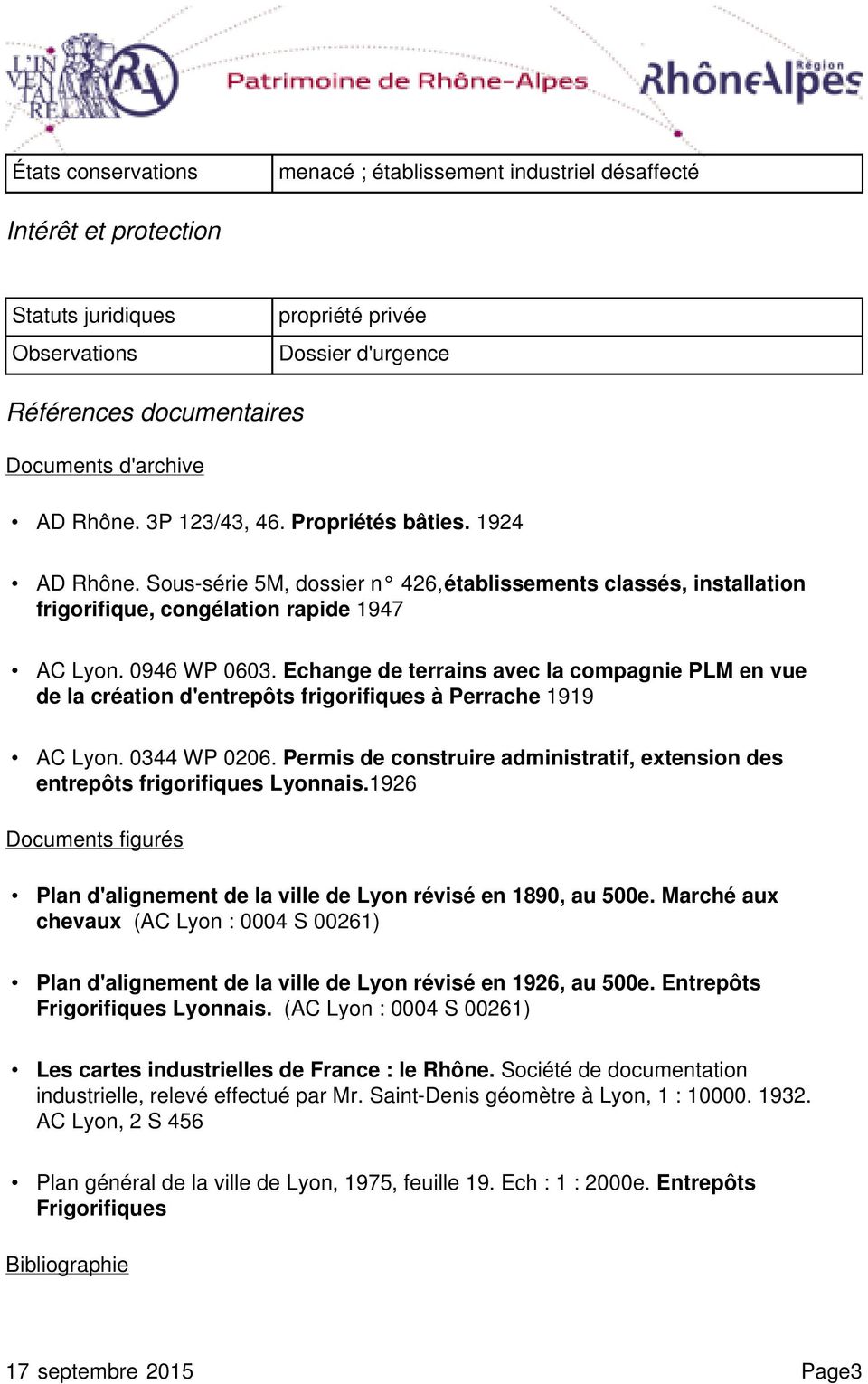 Echange de terrains avec la compagnie PLM en vue de la création d'entrepôts frigorifiques à Perrache 1919 AC Lyon. 0344 WP 0206.