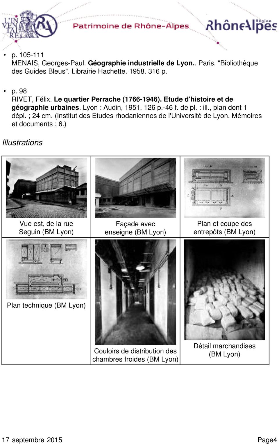 (Institut des Etudes rhodaniennes de l'université de Lyon. Mémoires et documents ; 6.