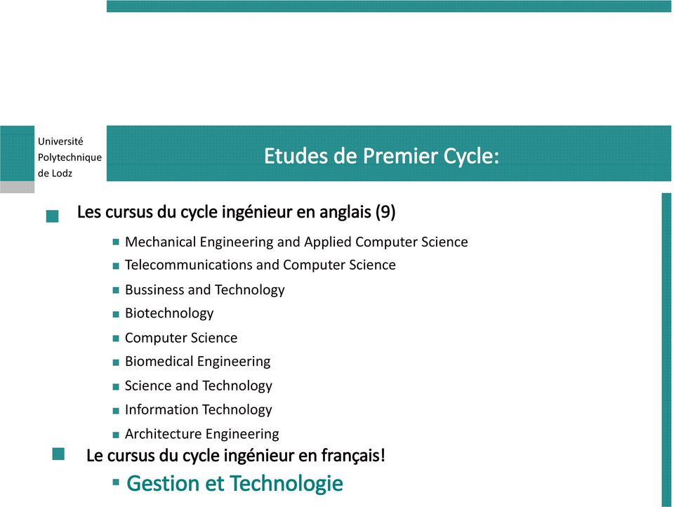 Biotechnology Computer Science Biomedical Engineering Science and Technology Information