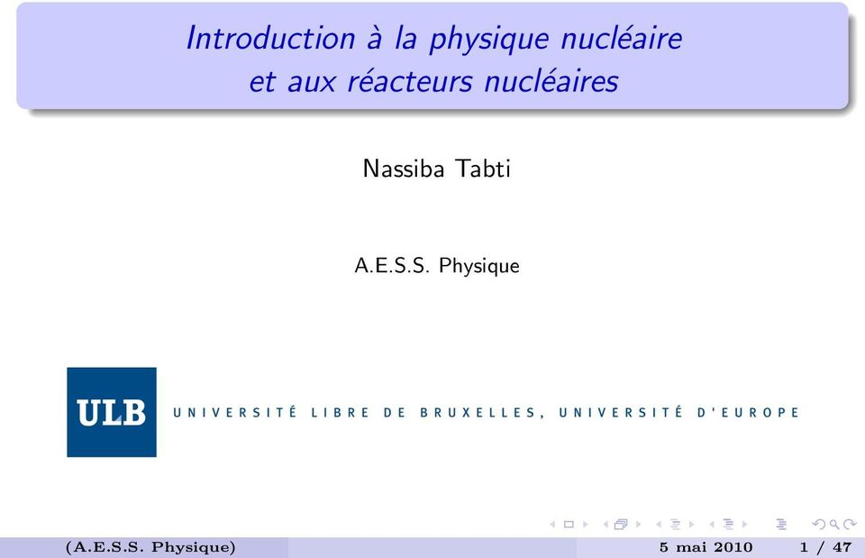nucléaires Nassiba Tabti A.E.S.