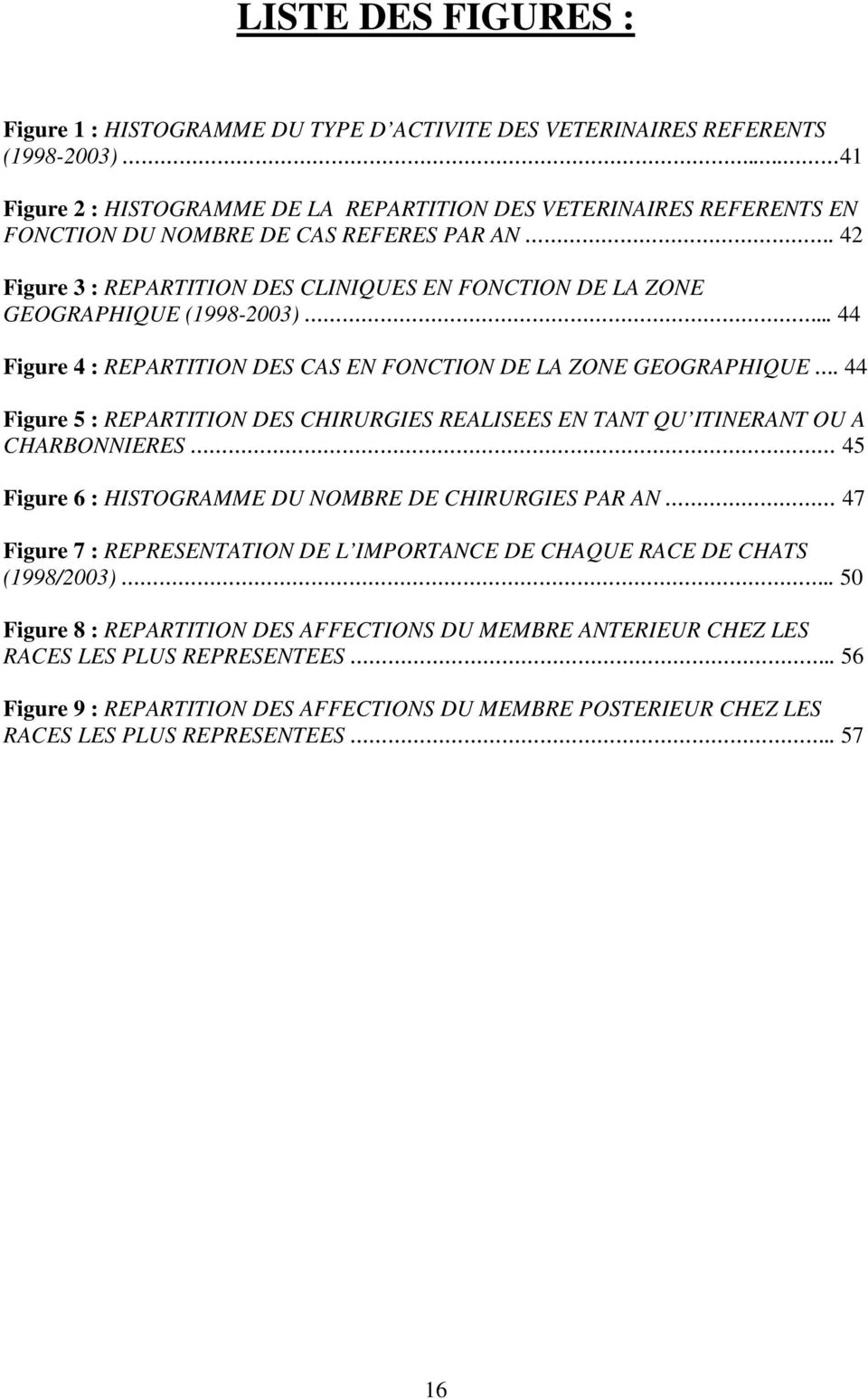 42 Figure 3 : REPARTITION DES CLINIQUES EN FONCTION DE LA ZONE GEOGRAPHIQUE (1998-2003)... 44 Figure 4 : REPARTITION DES CAS EN FONCTION DE LA ZONE GEOGRAPHIQUE.