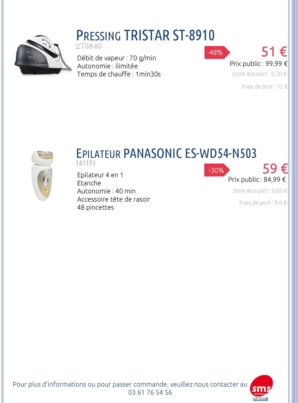 EPILATEUR PANASONIC ES-WD54-N503 141193 Epilateur 4 en 1 Etanche Autonomie : 40 min