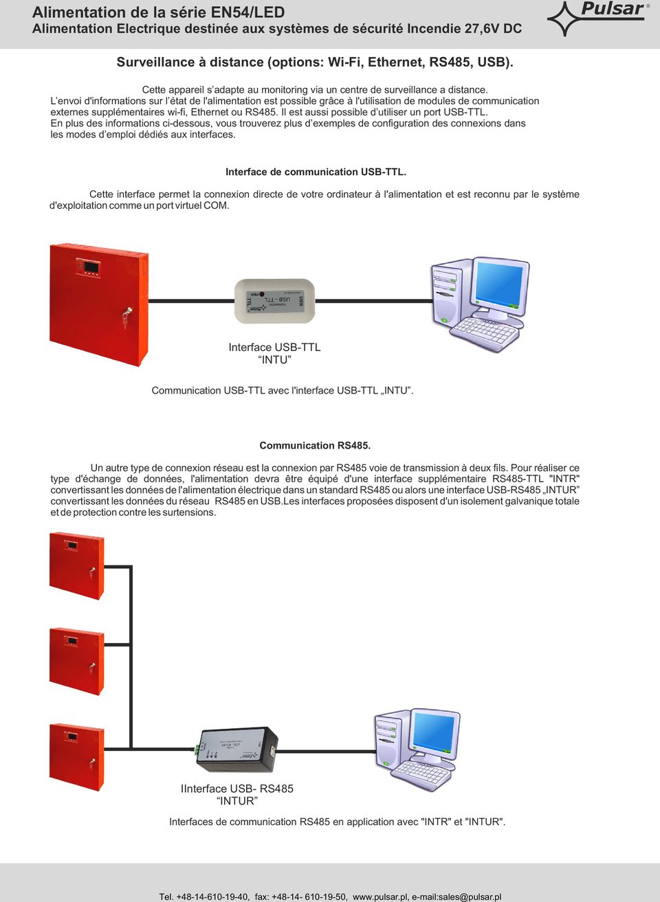 Il est aussi possible d utiliser un port USB-TTL. En plus des informations ci-dessous, vous trouverez plus d exemples de configuration des connexions dans les modes d emploi dédiés aux interfaces.