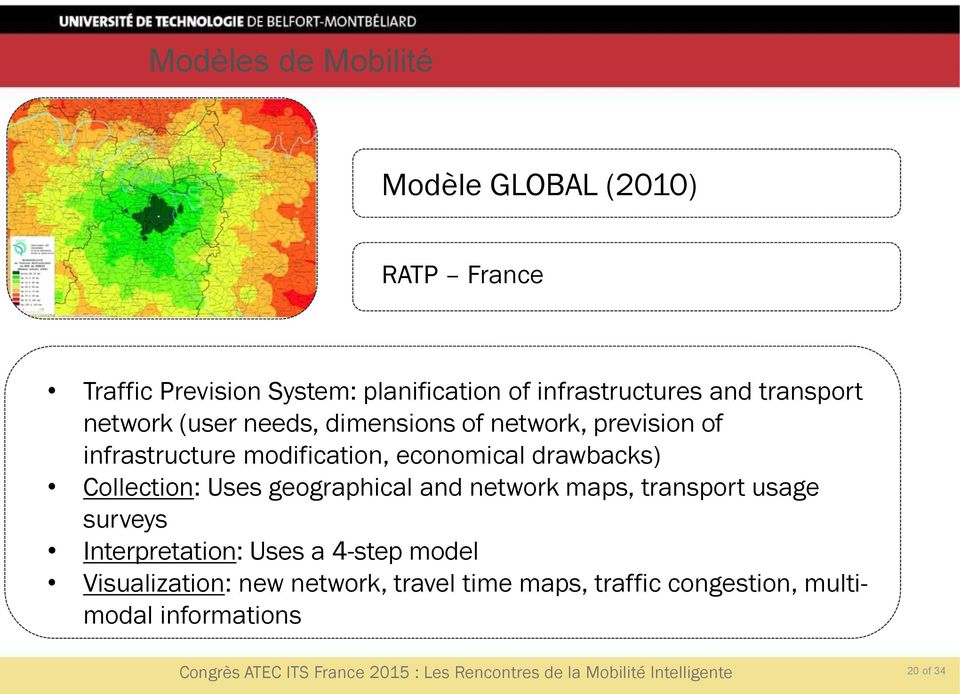 modification, economical drawbacks) Collection: Uses geographical and network maps, transport usage surveys