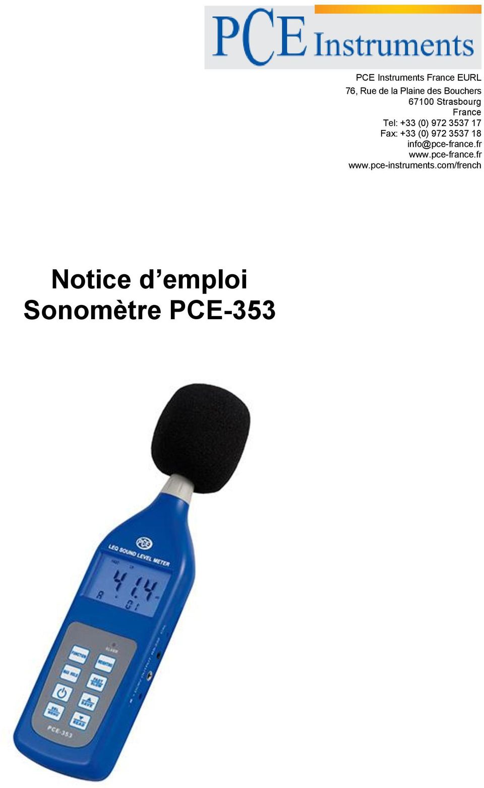 PCE Instruments Analyseur de vibration PCE-VD 3