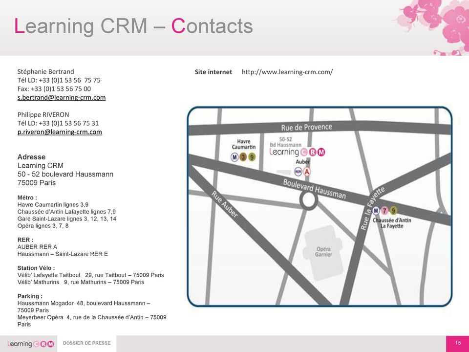 com Site internet http://www.learning-crm.