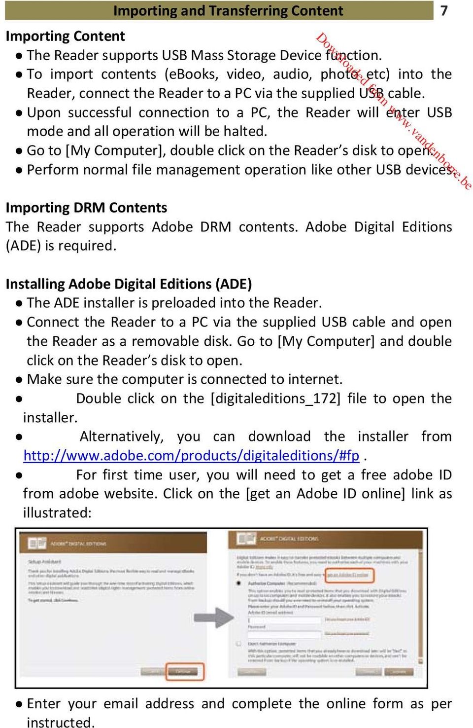 Upon successful connection to a PC, the Reader will enter USB mode and all operation will be halted. Go to [My Computer], double click on the Reader s disk to open.