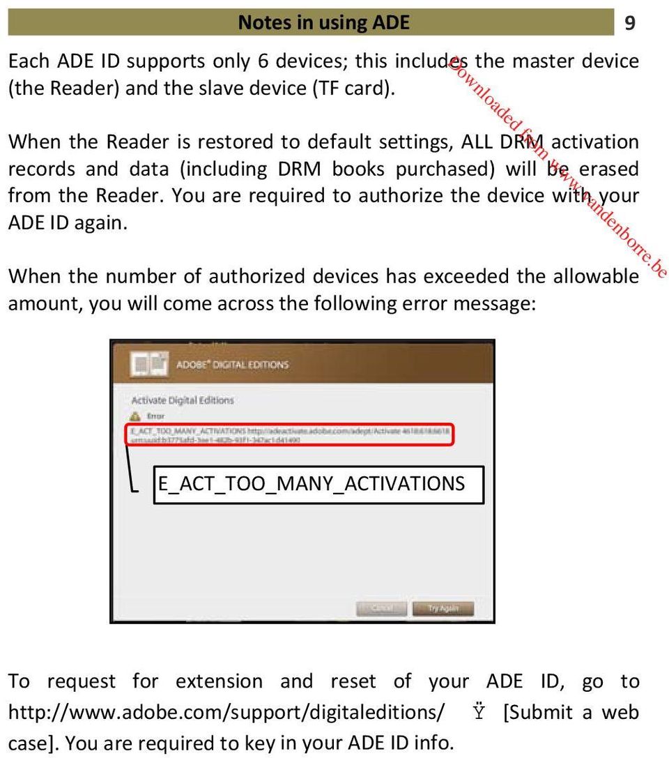 You are required to authorize the device with your ADE ID again.