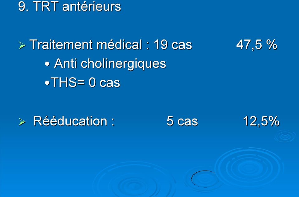 47,5 % Anti cholinergiques