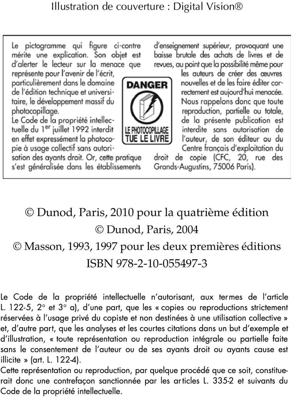 Dunod, Paris, 2004 Masson, 1993, 1997 pour