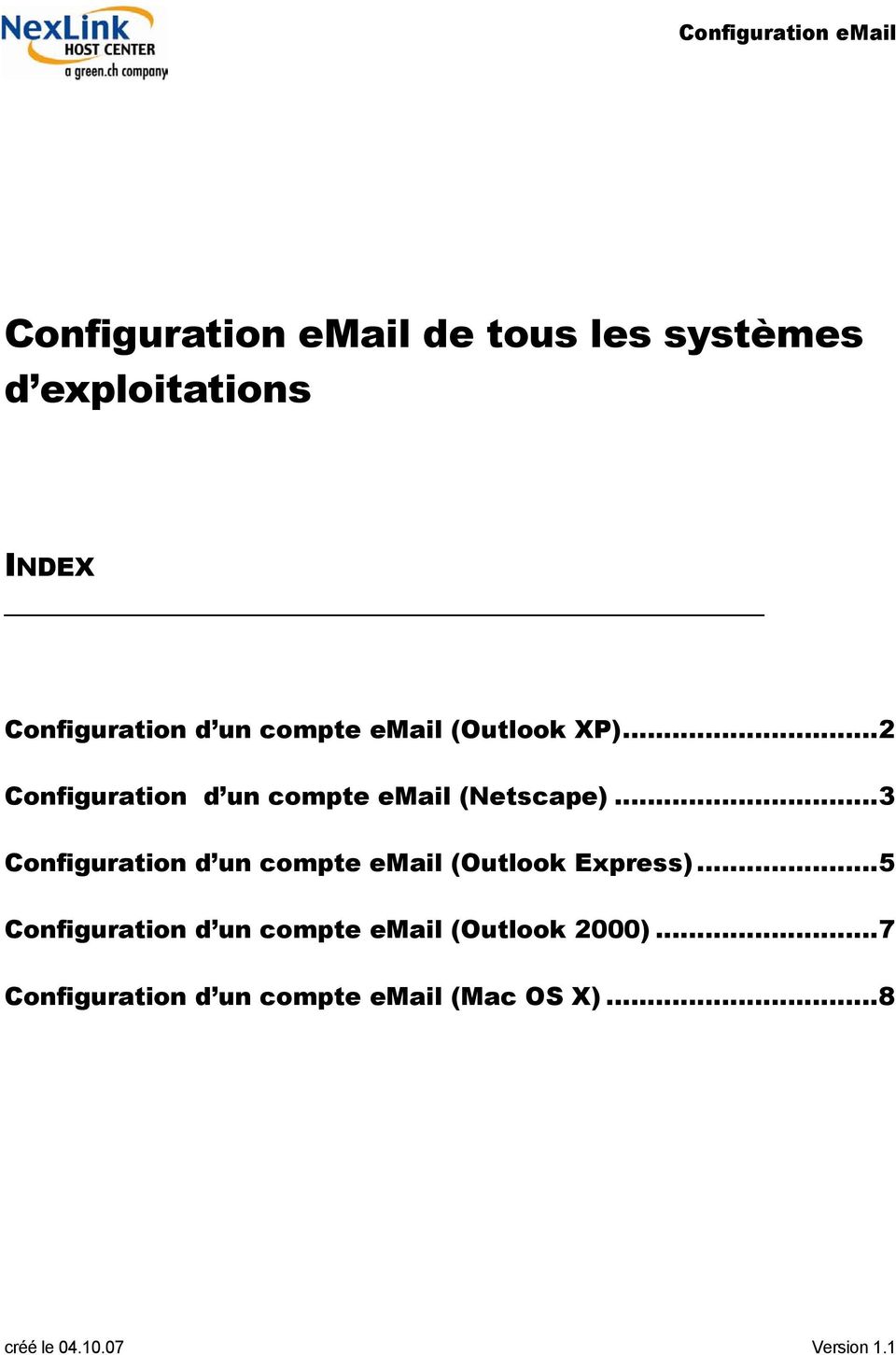 ..3 Configuration d un compte email (Outlook Express).