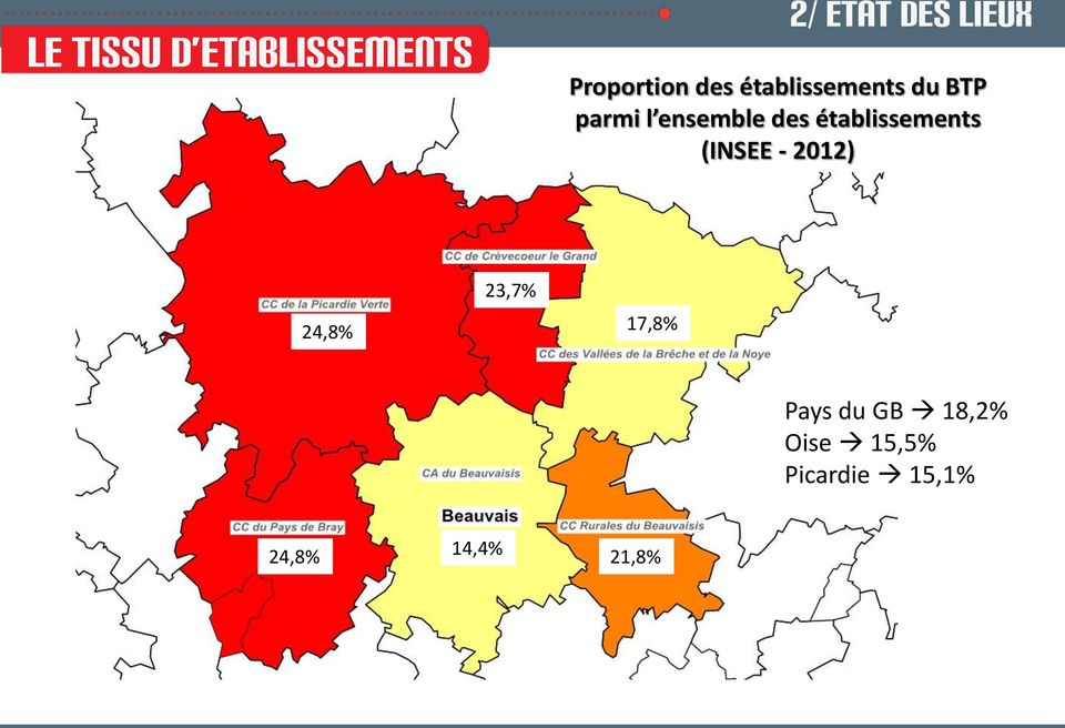 établissements (INSEE - 2012) 24,8% 23,7% 17,8%