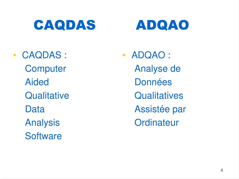 Software ADQAO : Analyse de