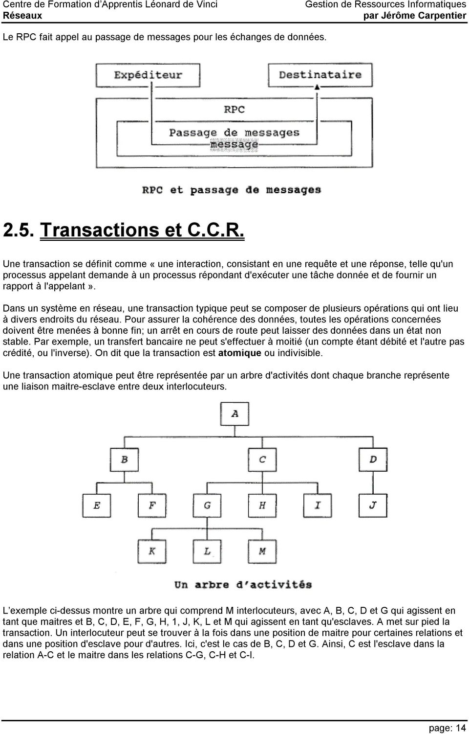 Dans un système en réseau, une transaction typique peut se composer de plusieurs opérations qui ont lieu à divers endroits du réseau.