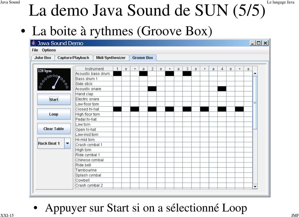 (Groove Box) XXI-15 Appuyer
