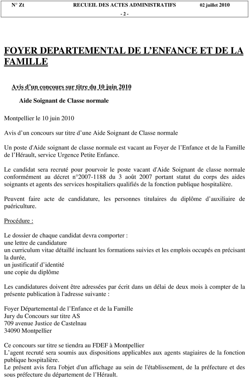Republique Francaise Prefecture De L Herault Sommaire Pdf Telechargement Gratuit