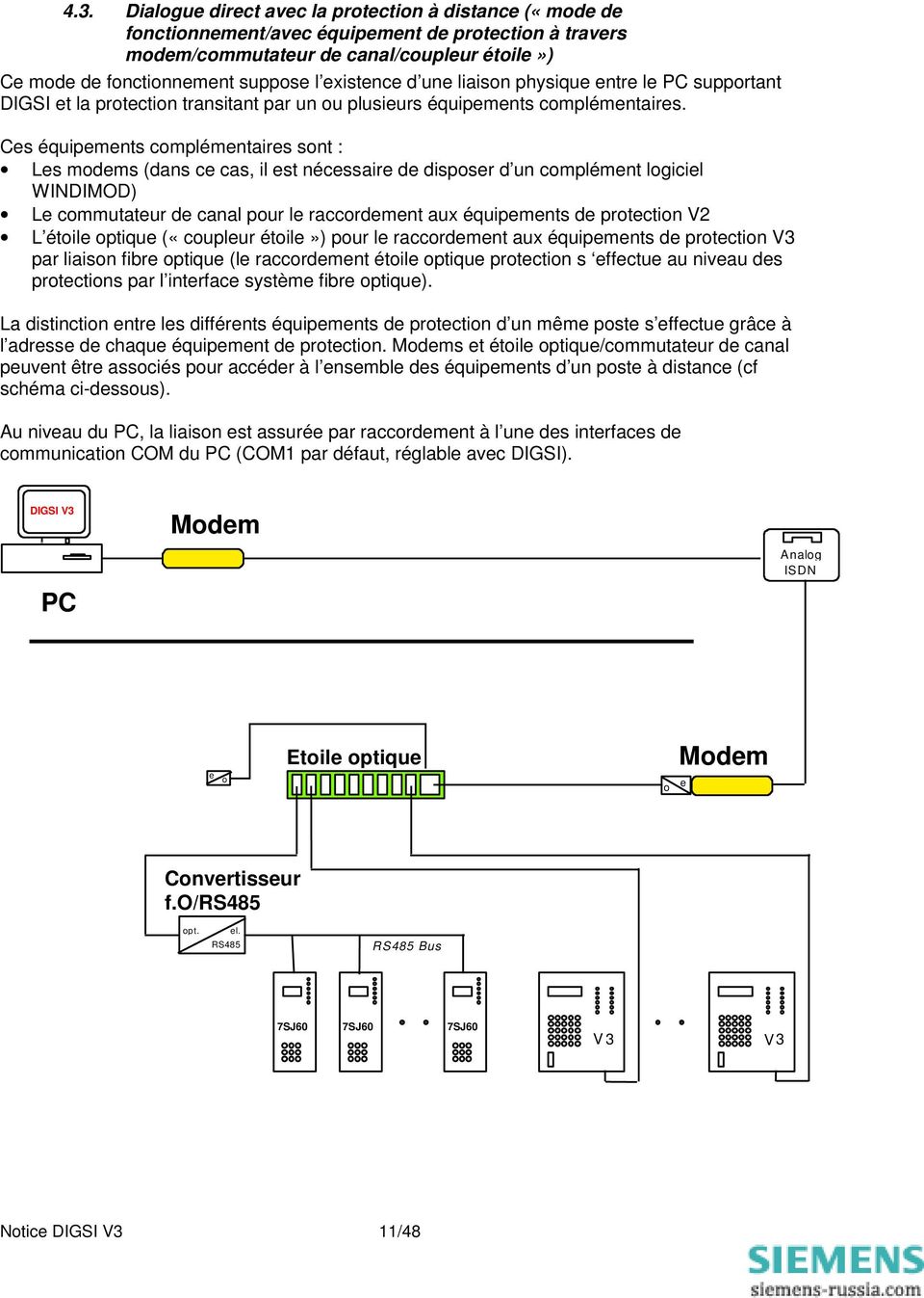 Ces équipements complémentaires sont : Les modems (dans ce cas, il est nécessaire de disposer d un complément logiciel WINDIMOD) Le commutateur de canal pour le raccordement aux équipements de