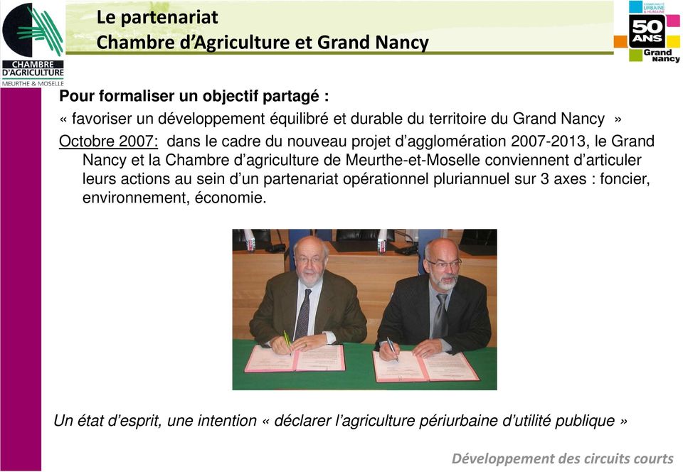 Chambre d agriculture de Meurthe-et-Moselle conviennent d articuler leurs actions au sein d un partenariat opérationnel pluriannuel