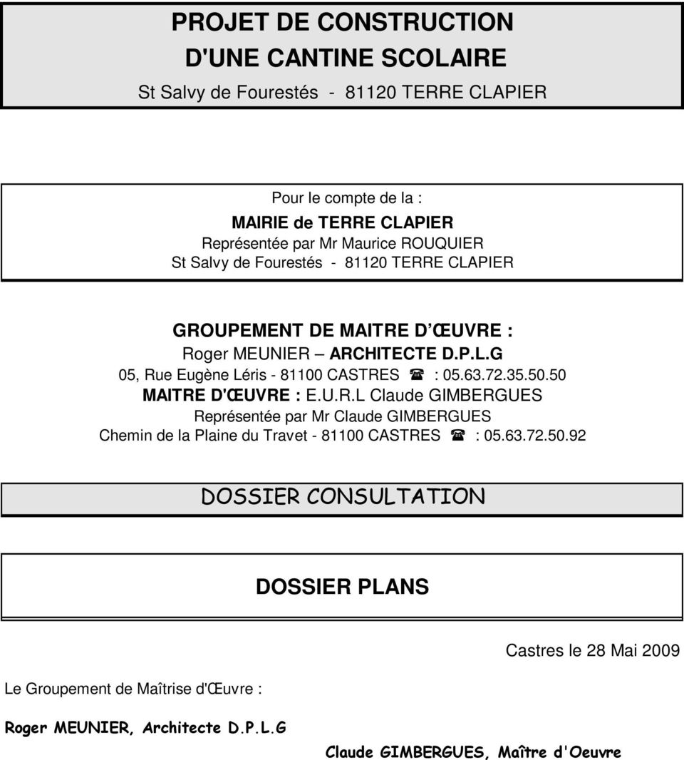 Projet De Construction D Une Cantine Scolaire Pdf Free Download