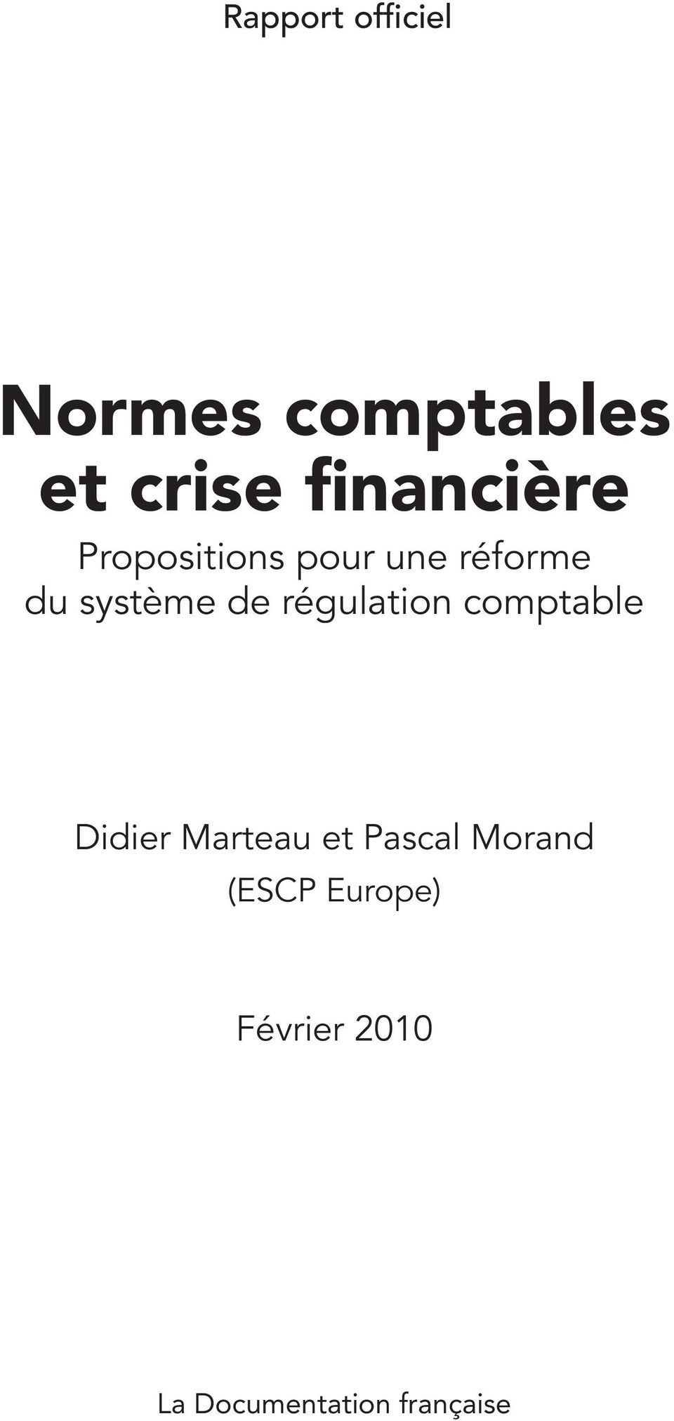 de régulation comptable Didier Marteau et Pascal