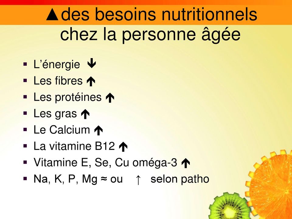 gras Le Calcium La vitamine B12 Vitamine E,