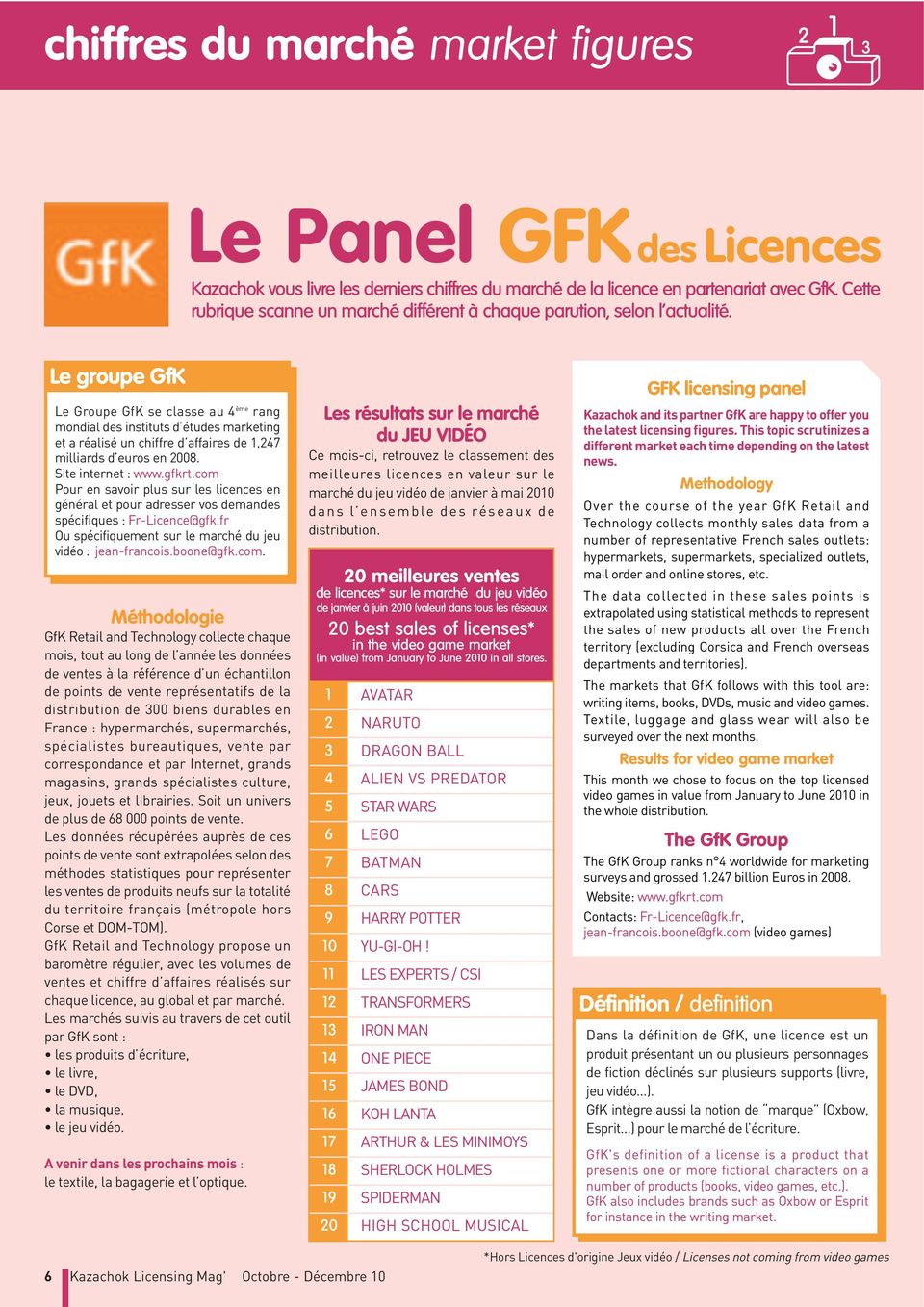 Le groupe GfK Le Groupe GfK se classe au 4 ème rang mondial des instituts d études marketing et a réalisé un chiffre d affaires de 1,247 milliards d euros en 2008. Site internet : www.gfkrt.