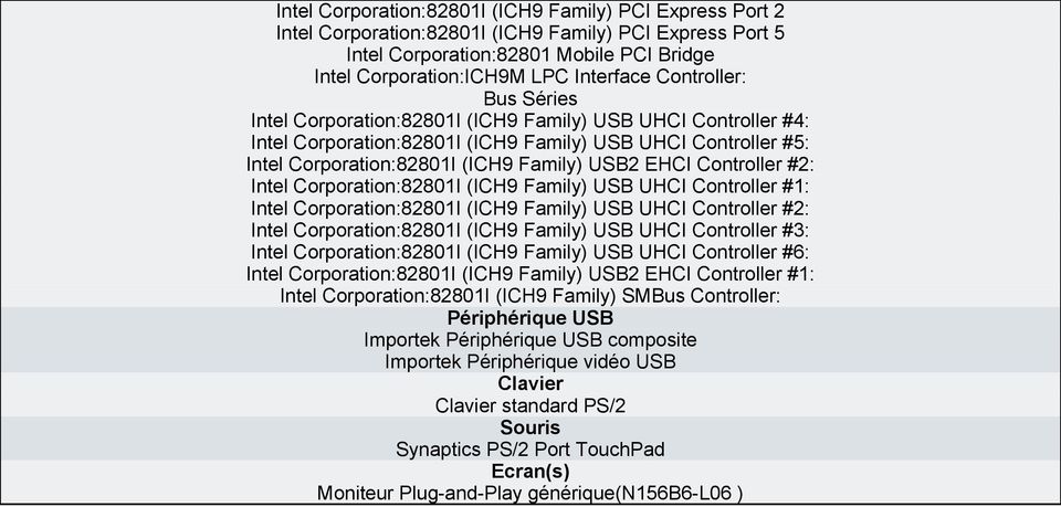 Controller #2: Intel Corporation:82801I (ICH9 Family) USB UHCI Controller #1: Intel Corporation:82801I (ICH9 Family) USB UHCI Controller #2: Intel Corporation:82801I (ICH9 Family) USB UHCI Controller